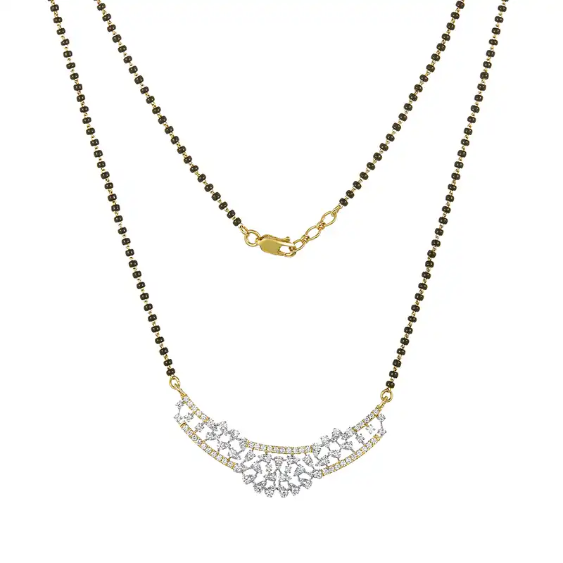 18K White and Yellow Gold and Diamond Mangalsutra